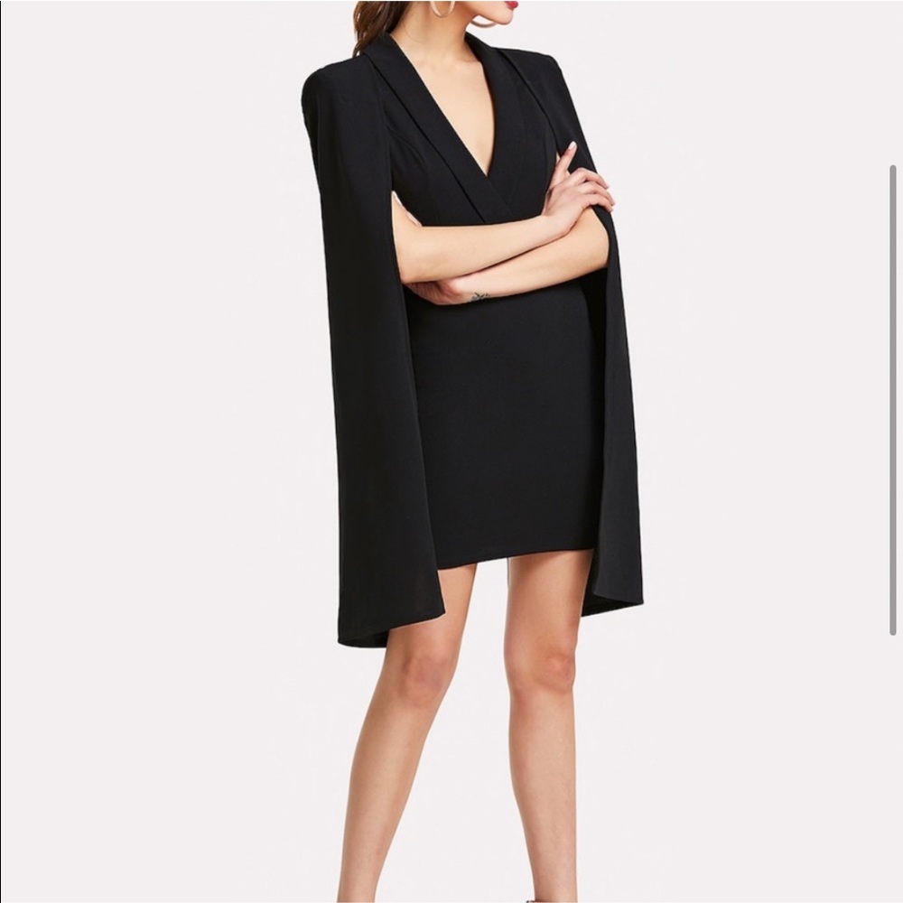 Cape Sleeve mini Dress, Sz S - Picture 3 of 5